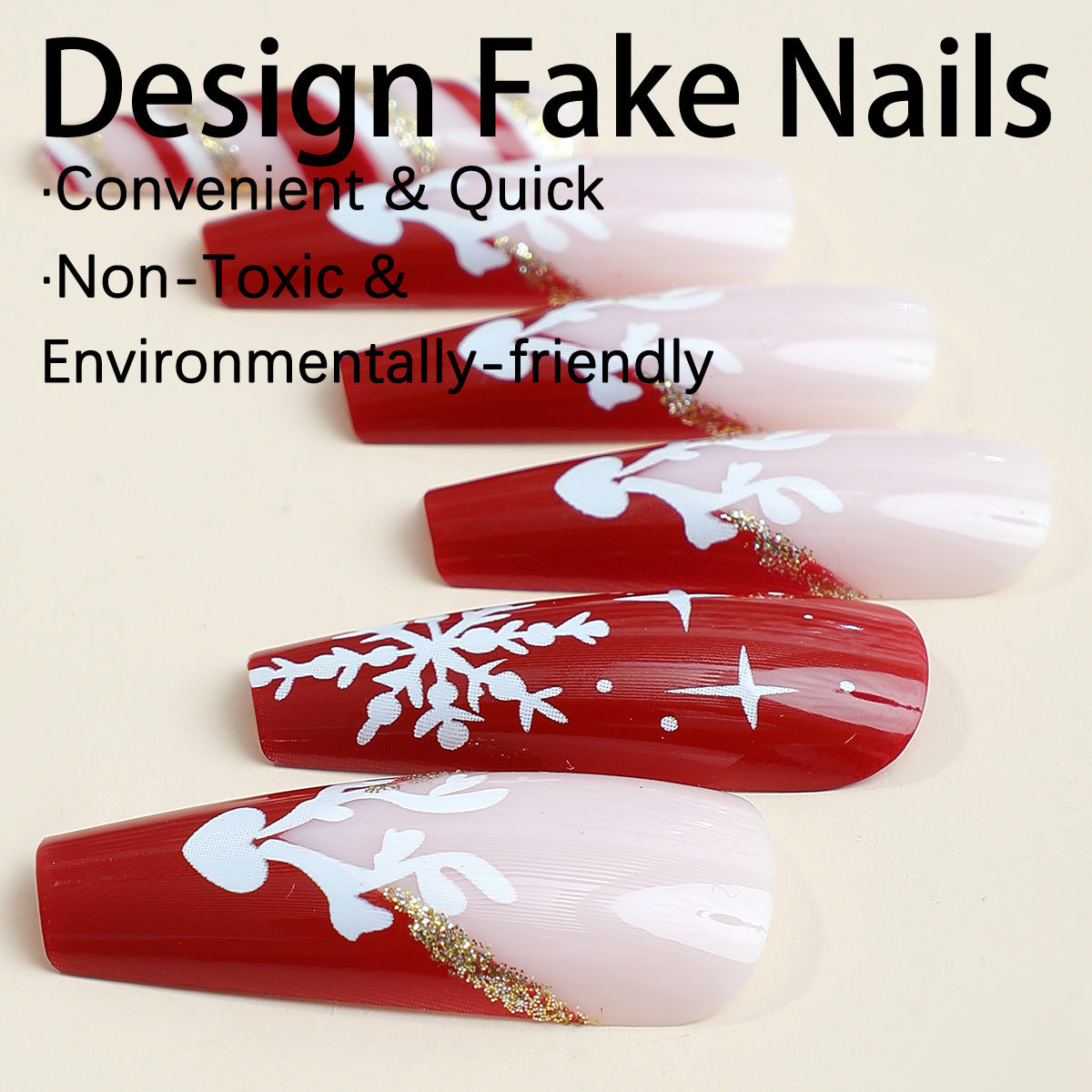 Christmas Hat Nails - Press on Nails