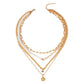 Gilded Eye Multilayer Necklace