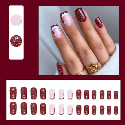 Christmas Red Nails - Press On Nails