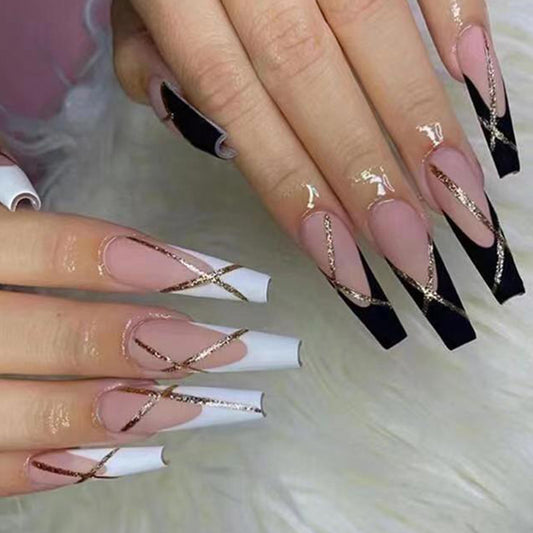 Long French Nails - Press on Nails