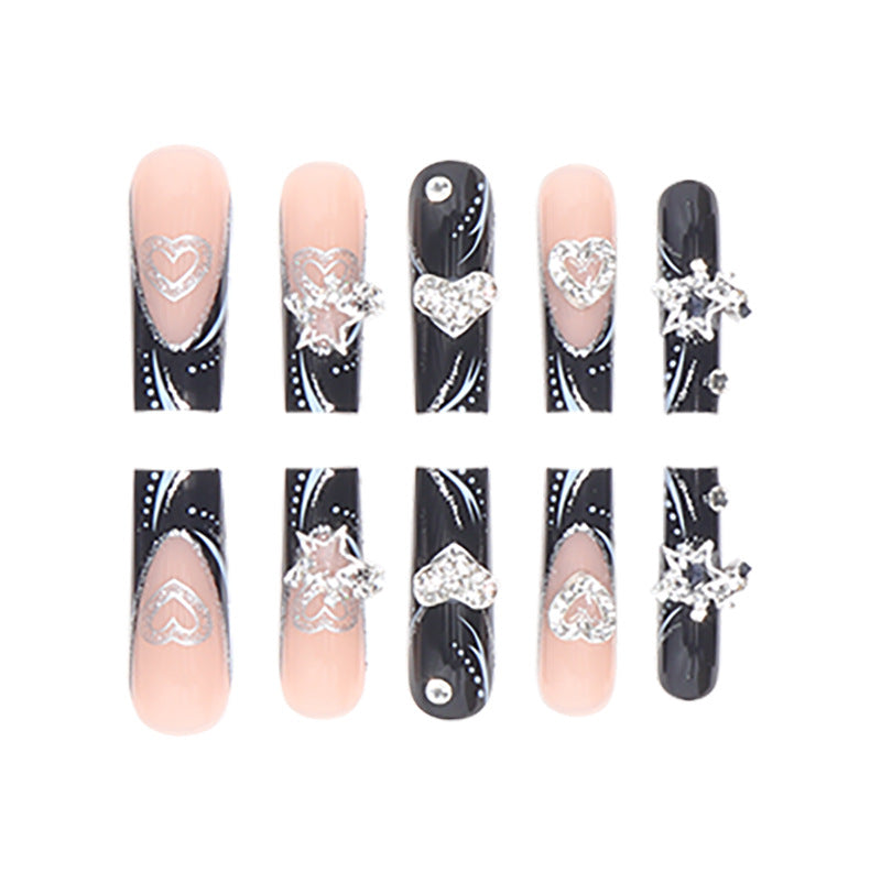 Black French Nails - Press on Nails