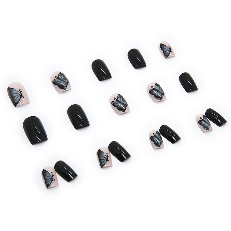 Black Butterfly Nails - Press on Nails