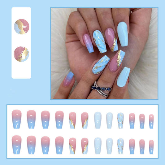 Blue Nails - Press on Nails