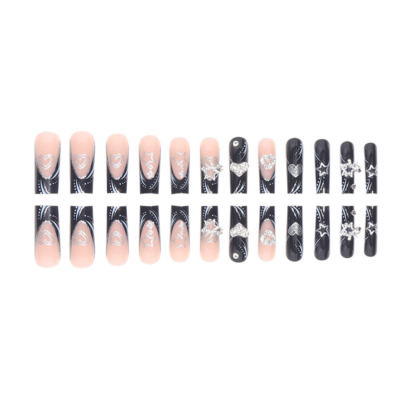 Black French Nails - Press on Nails