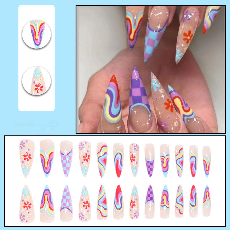 Swirl French Nails - Press on Nails