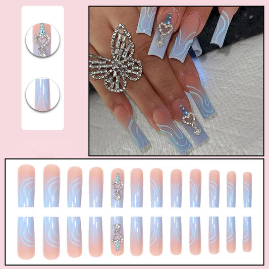 Blue Nails - Press on Nails