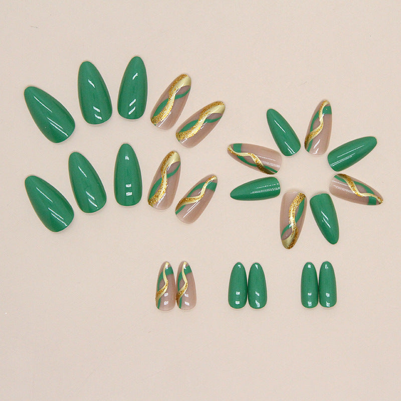 Green Nails - Press on Nails