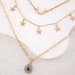 Stars and Moon Multilayer Necklace