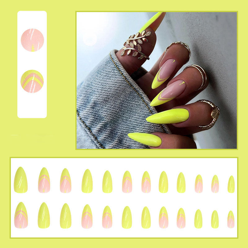 Yellow French Nails - Press On Nails