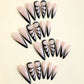 Black French Stiletto Nails - Press on Nails