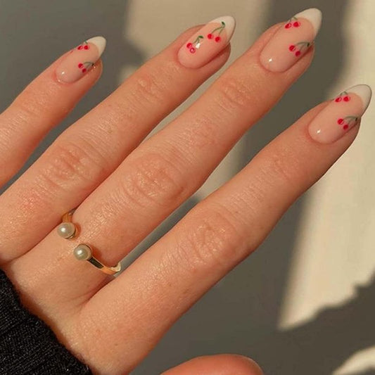 French Cherry Nails - Press on Nails