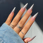 Silver Ombre Nails - Press on Nails