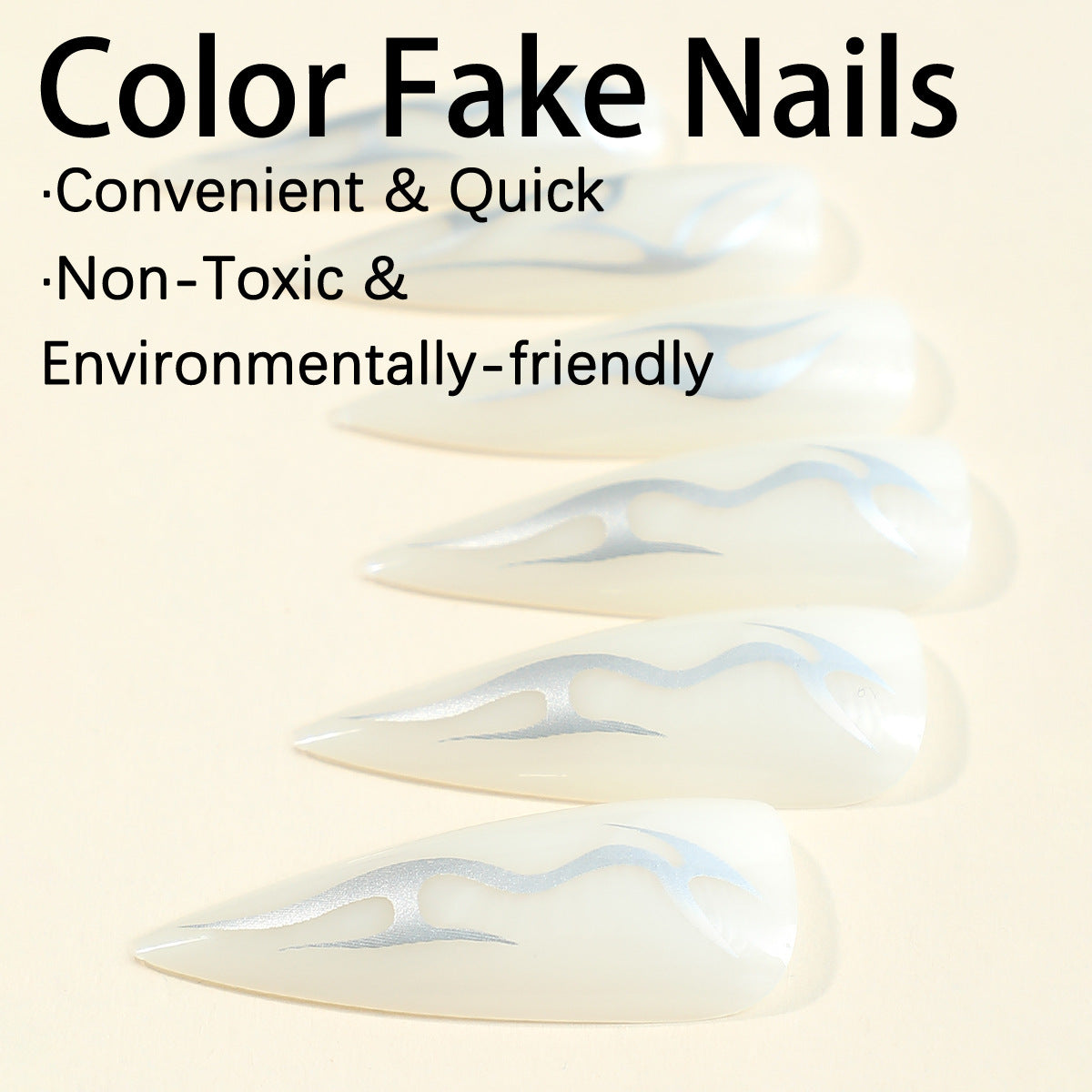 White Stiletto Nails - Press on Nails