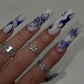 Blue Butterfly Nails - Press on Nails