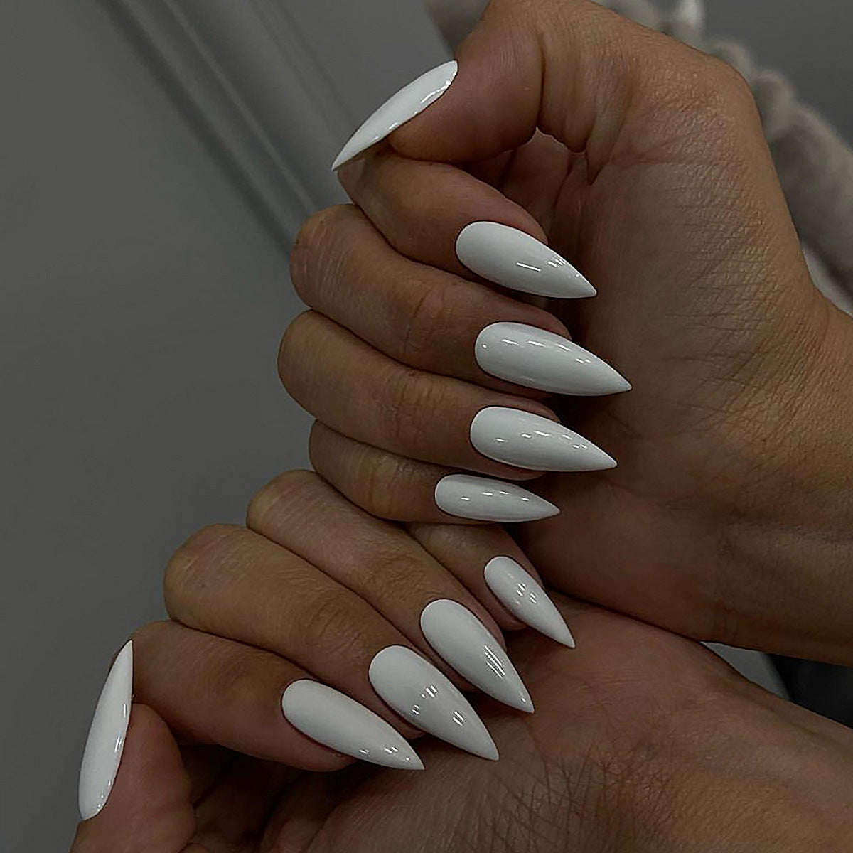 White Stiletto Nails - Press on Nails