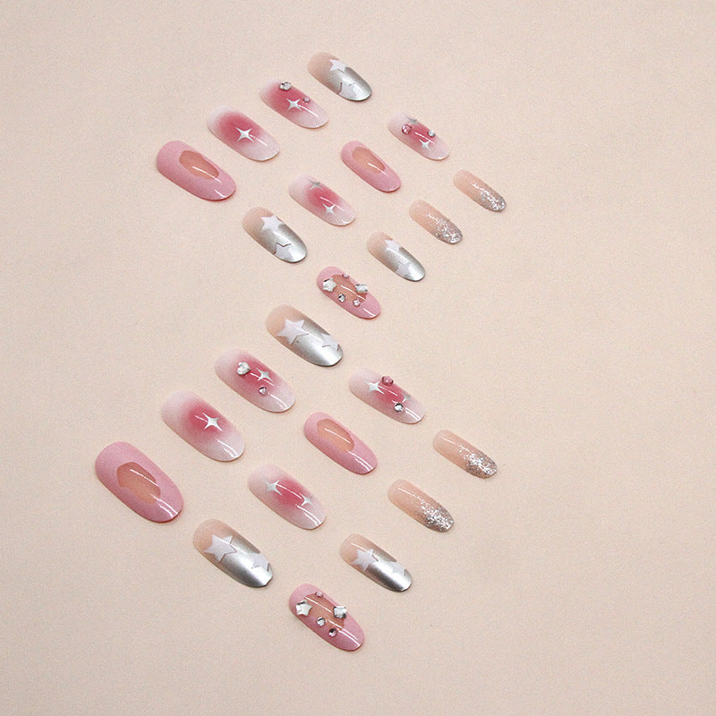 Pink Aura Nails - Press on Nails