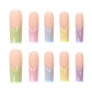 Pastel Rainbow French Nails - Press on Nails