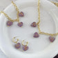 Joan Purple Heart Pendant Bracelet