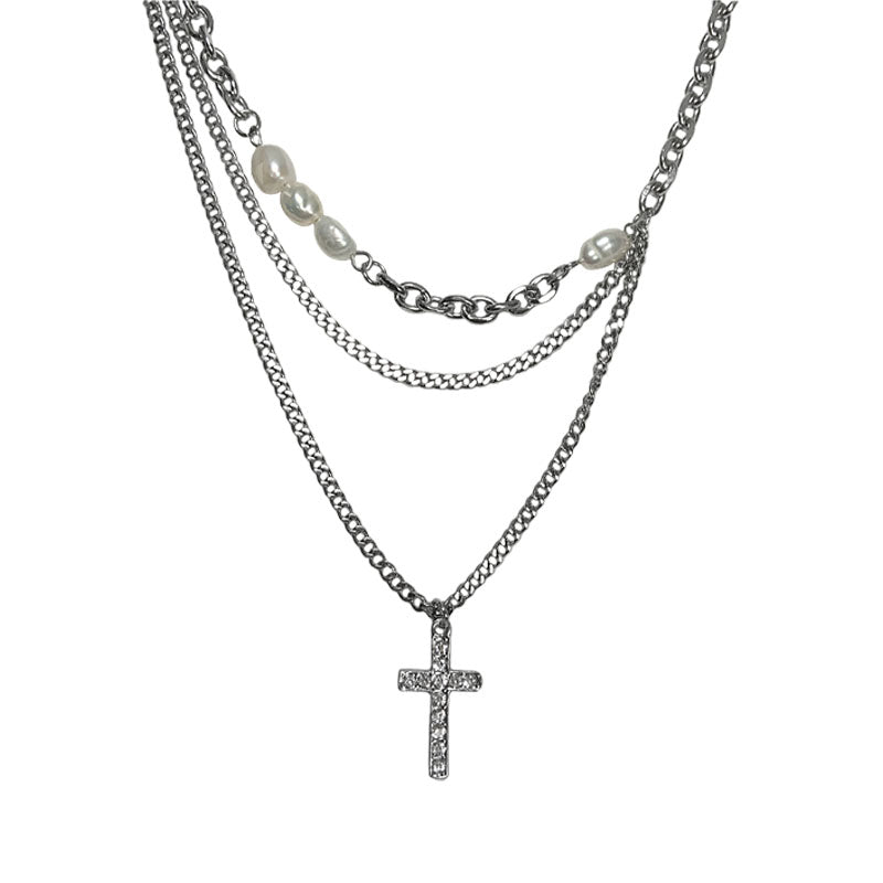 Kristen Multi-Layer Cross Necklace