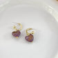 Joan Purple Heart Earrings