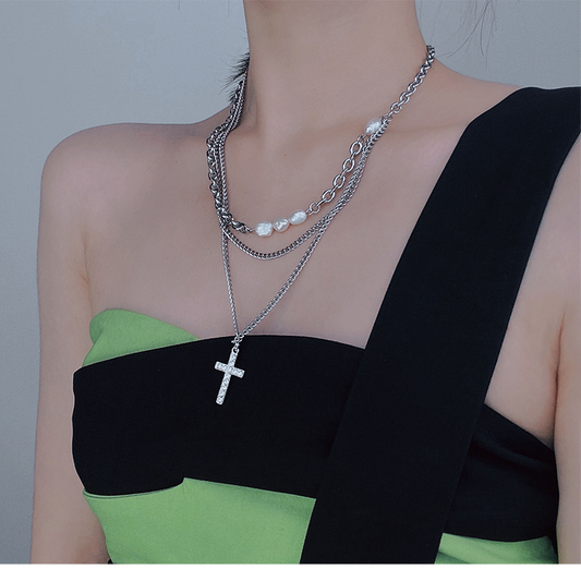 Kristen Multi-Layer Cross Necklace