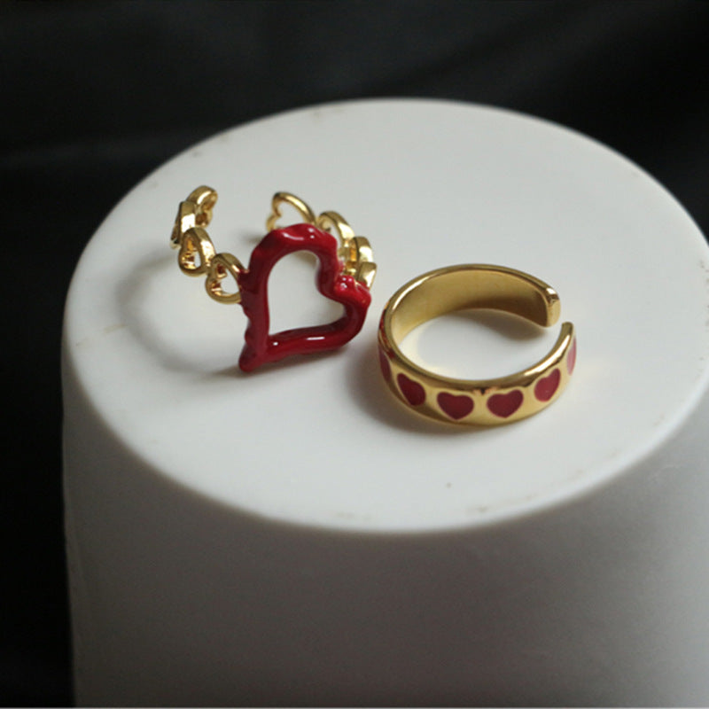 Hermosa French Retro Heart Opening Ring