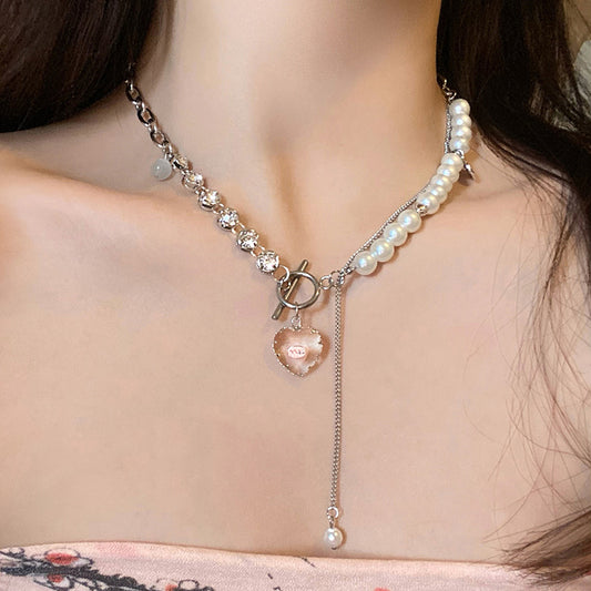 Jocelyn Heart Pearl Necklace