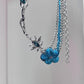 Deborah Klein Blue Flower Necklace