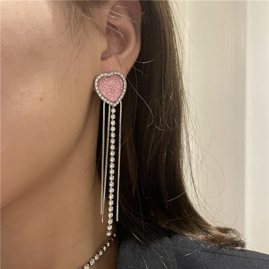 Anila Pink Heart-shaped Earrings