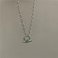 Irene Green Lock Necklace