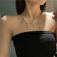 Eartha Black Gem Pearl Necklace